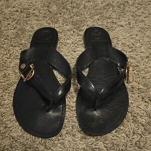 Tory Burch Black Leather Women's Sandals